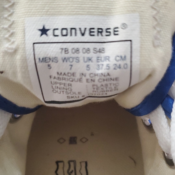 LIKE NEW Converse Blue Sequin Sneakers - Picture 5 of 5